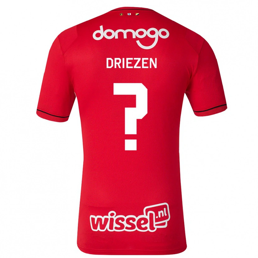 Danxen Heren Michel Driezen #0 Rood Wit Zwart Thuisshirt Thuistenue 2026/27 T-Shirt