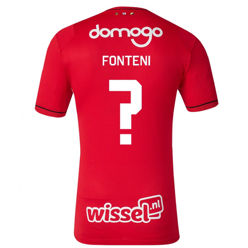 Danxen Heren Jahlani Fonteni #0 Rood Wit Zwart Thuisshirt Thuistenue 2026/27 T-Shirt
