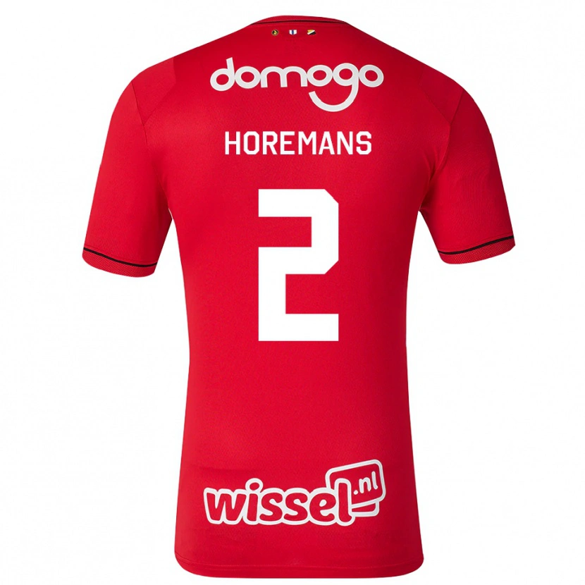 Danxen Heren Siebe Horemans #2 Rood Wit Zwart Thuisshirt Thuistenue 2026/27 T-Shirt