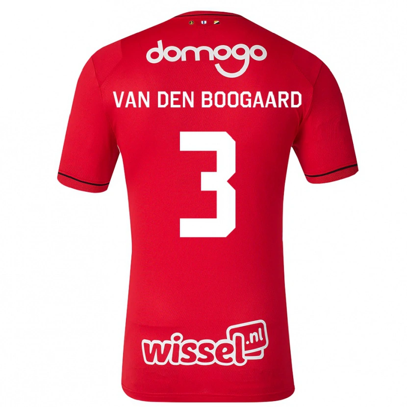 Danxen Heren Brian Van Den Boogaard #3 Rood Wit Zwart Thuisshirt Thuistenue 2026/27 T-Shirt
