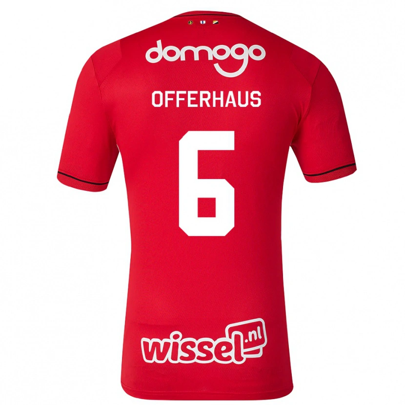 Danxen Heren Guus Offerhaus #6 Rood Wit Zwart Thuisshirt Thuistenue 2026/27 T-Shirt
