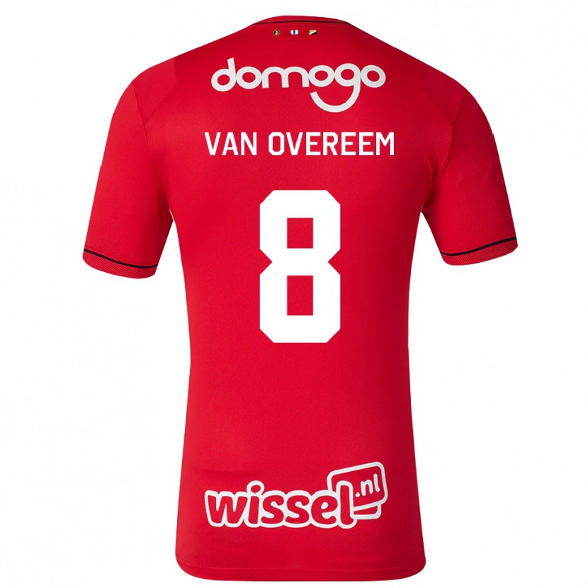 Danxen Heren Joris Van Overeem #8 Rood Wit Zwart Thuisshirt Thuistenue 2026/27 T-Shirt