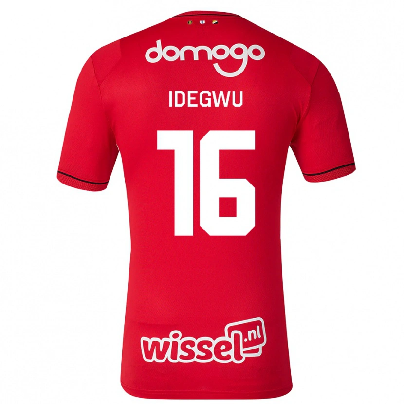 Danxen Heren Kelechi Idegwu #16 Rood Wit Zwart Thuisshirt Thuistenue 2026/27 T-Shirt
