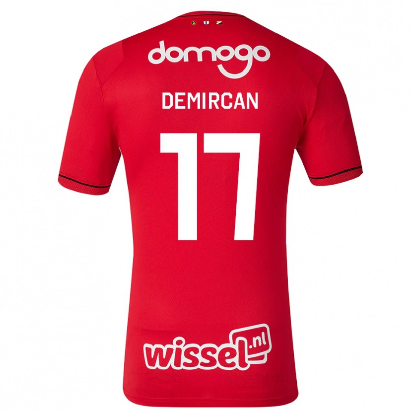 Danxen Heren Emirhan Demircan #17 Rood Wit Zwart Thuisshirt Thuistenue 2026/27 T-Shirt