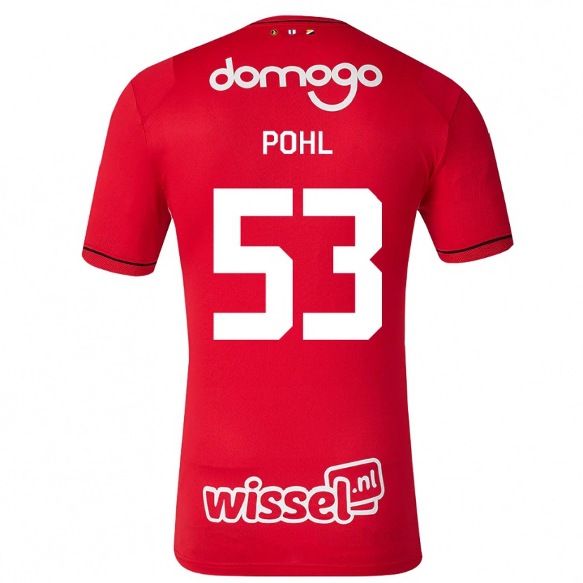 Danxen Heren Ferdinand Pohl #53 Rood Wit Zwart Thuisshirt Thuistenue 2026/27 T-Shirt