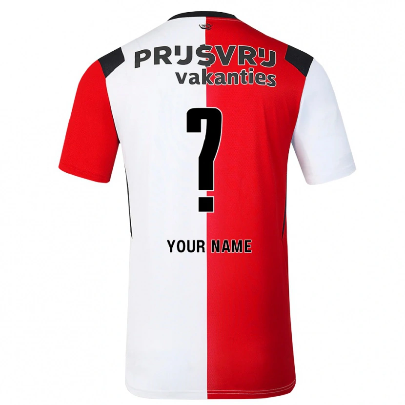 Danxen Heren Uw Naam #0 Rood Wit Zwart Thuisshirt Thuistenue 2026/27 T-Shirt