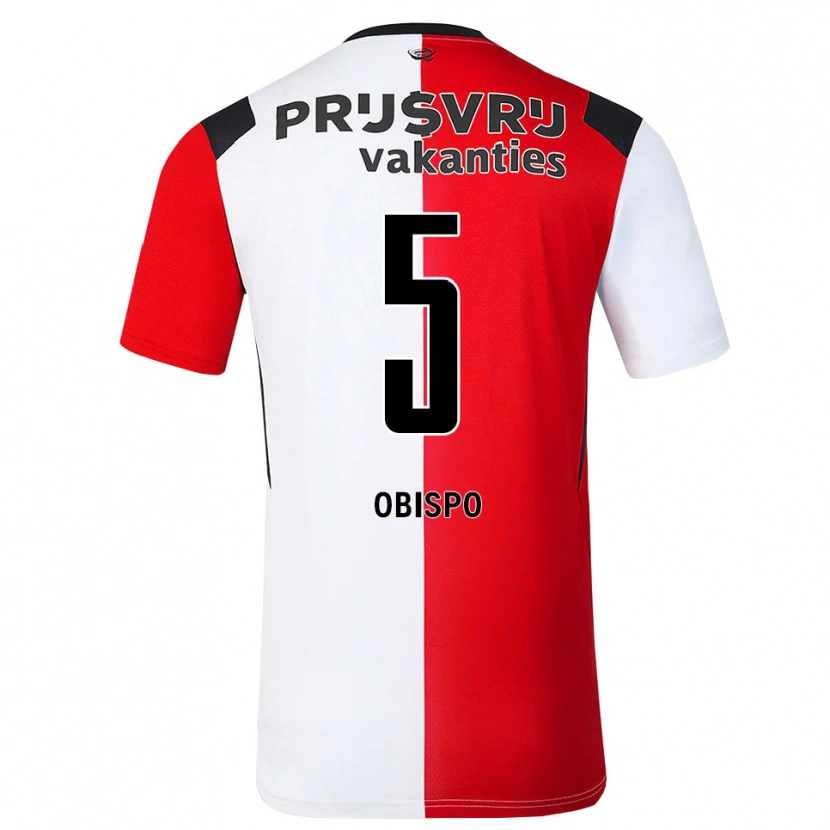 Danxen Heren Celainy Obispo #5 Rood Wit Zwart Thuisshirt Thuistenue 2026/27 T-Shirt