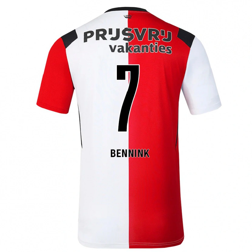 Danxen Heren Maxime Bennink #7 Rood Wit Zwart Thuisshirt Thuistenue 2026/27 T-Shirt