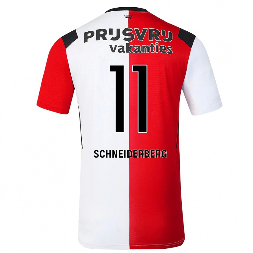 Danxen Heren July Schneiderberg #11 Rood Wit Zwart Thuisshirt Thuistenue 2026/27 T-Shirt