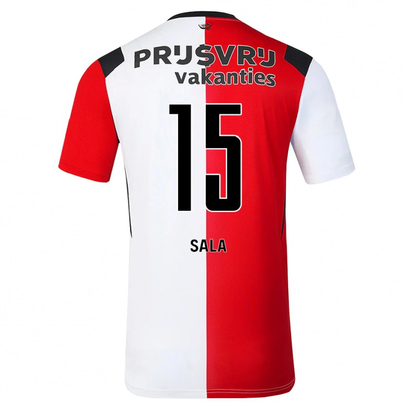 Danxen Heren Nicolas Sala #15 Rood Wit Zwart Thuisshirt Thuistenue 2026/27 T-Shirt