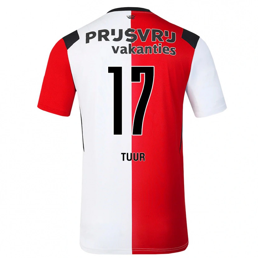 Danxen Heren Jay-Sean Tuur #17 Rood Wit Zwart Thuisshirt Thuistenue 2026/27 T-Shirt