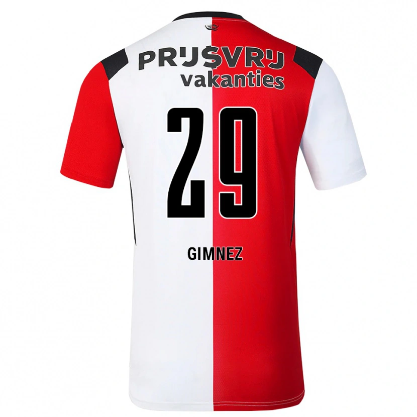 Danxen Heren Santiago Gimnez #29 Rood Wit Zwart Thuisshirt Thuistenue 2026/27 T-Shirt