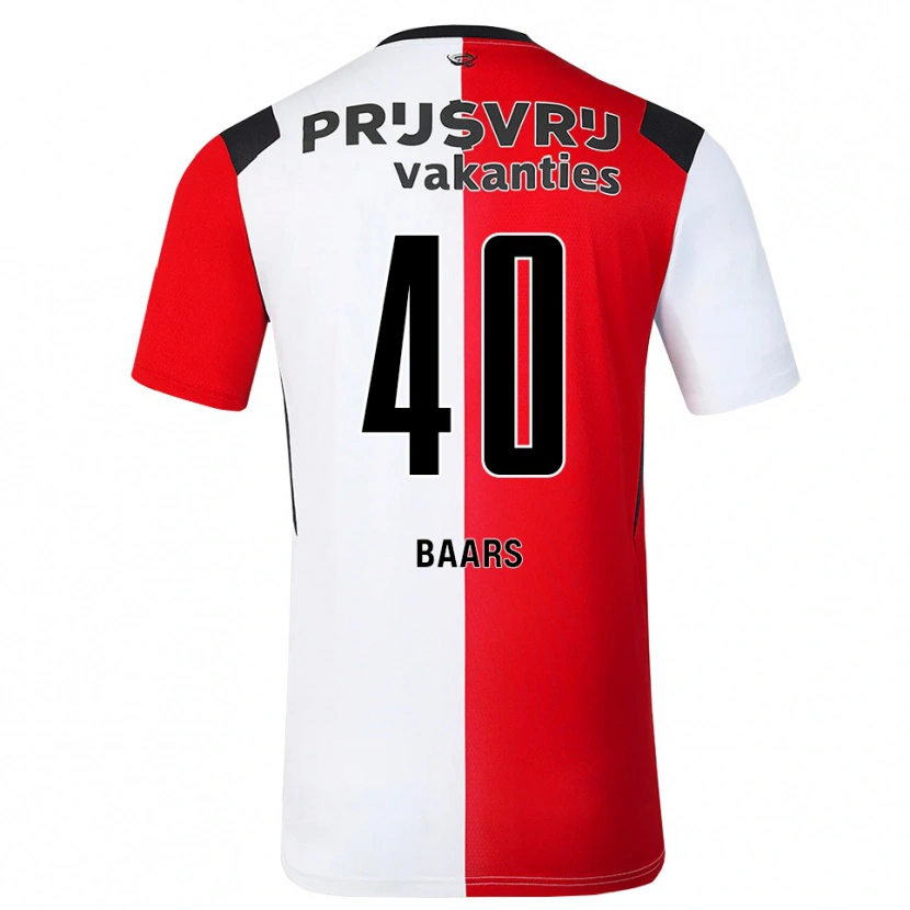 Danxen Heren Guus Baars #40 Rood Wit Zwart Thuisshirt Thuistenue 2026/27 T-Shirt