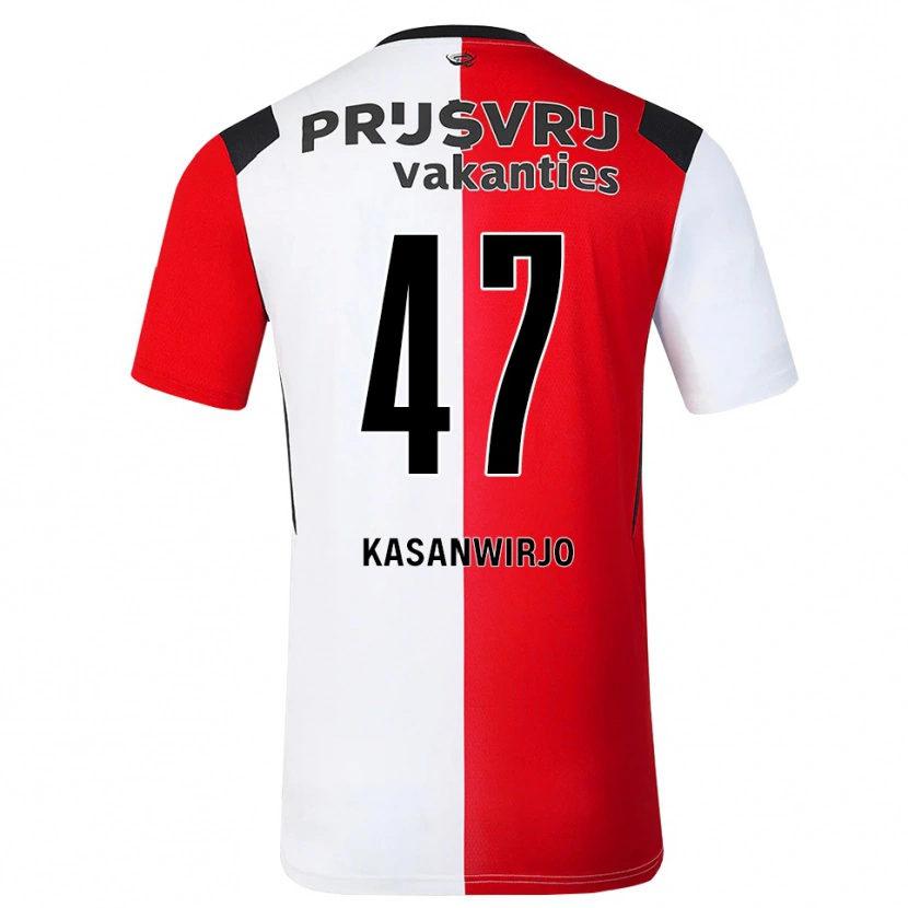 Danxen Heren Neraysho Kasanwirjo #47 Rood Wit Zwart Thuisshirt Thuistenue 2026/27 T-Shirt