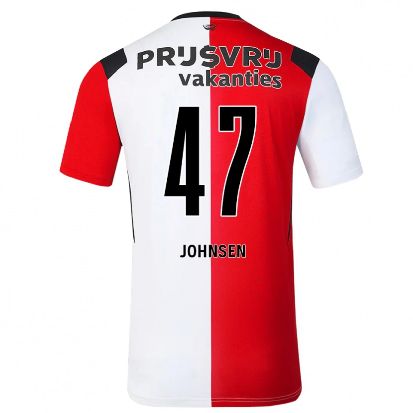 Danxen Heren Mikael Torset Johnsen #47 Rood Wit Zwart Thuisshirt Thuistenue 2026/27 T-Shirt