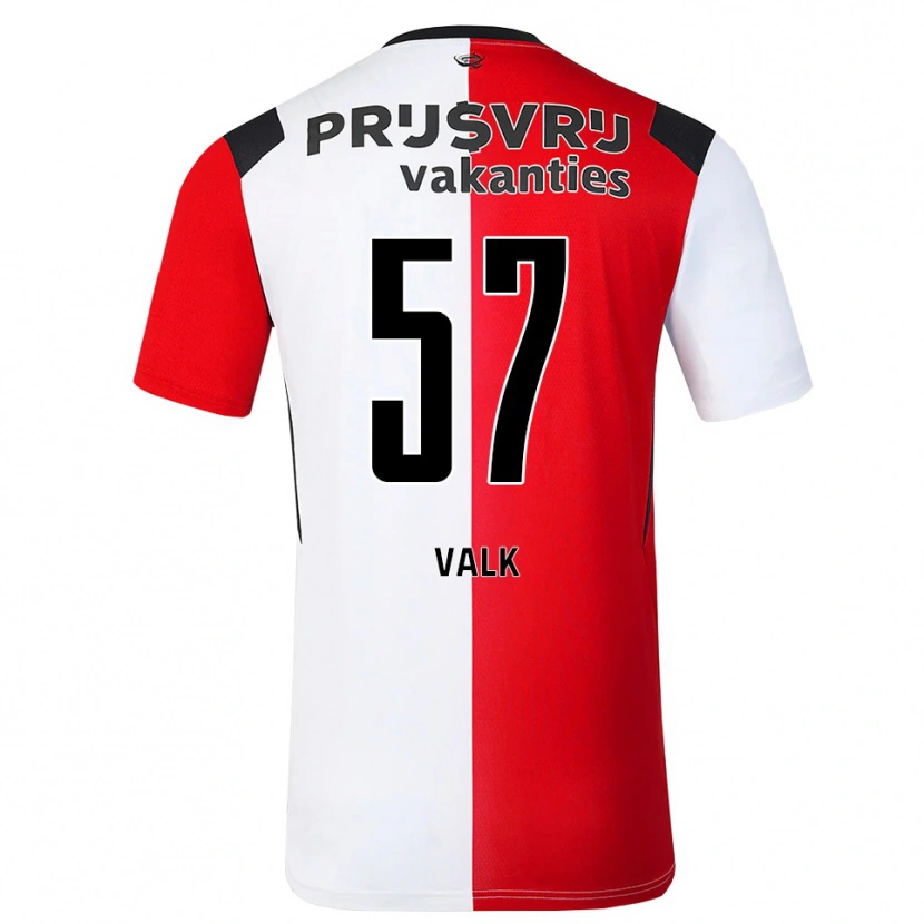 Danxen Heren Sem Valk #57 Rood Wit Zwart Thuisshirt Thuistenue 2026/27 T-Shirt