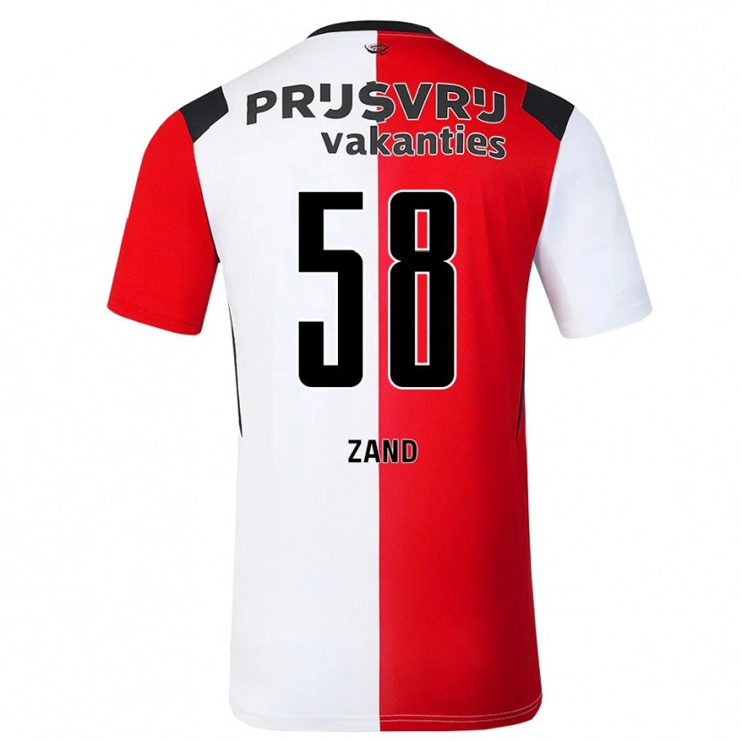 Danxen Heren Shiloht Zand #58 Rood Wit Zwart Thuisshirt Thuistenue 2026/27 T-Shirt