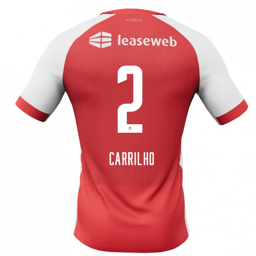 Danxen Heren Calvin Carrilho #2 Rood Wit Zwart Thuisshirt Thuistenue 2026/27 T-Shirt
