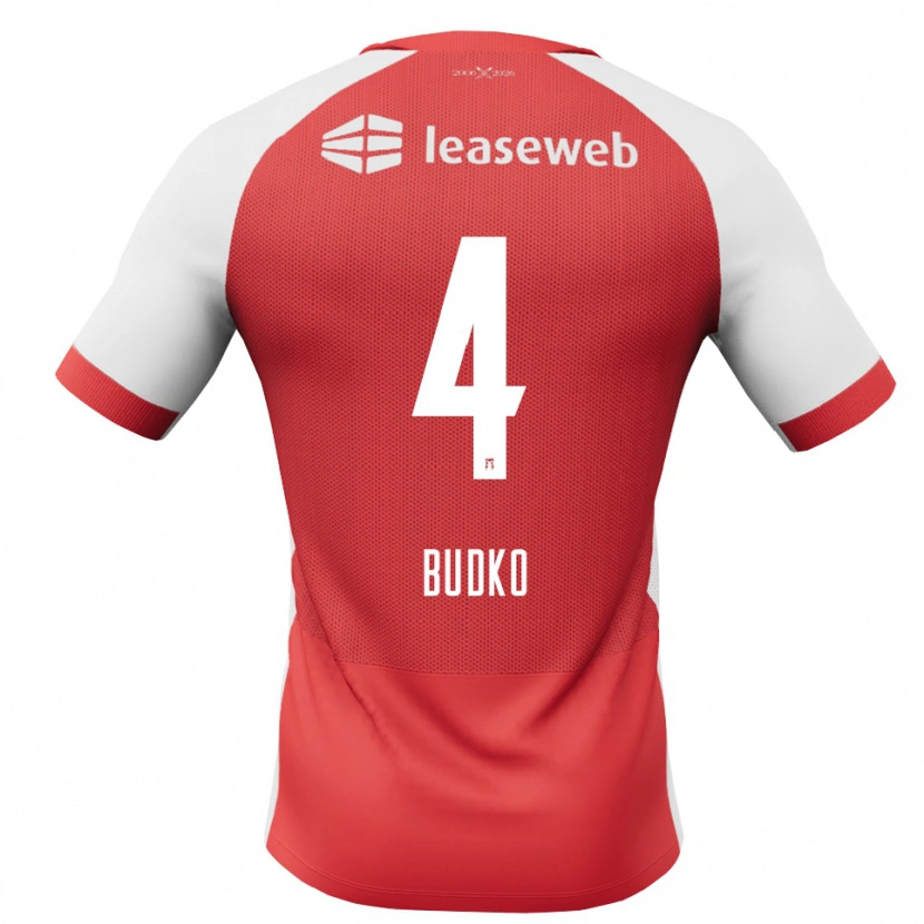 Danxen Heren Bogdan Budko #4 Rood Wit Zwart Thuisshirt Thuistenue 2026/27 T-Shirt