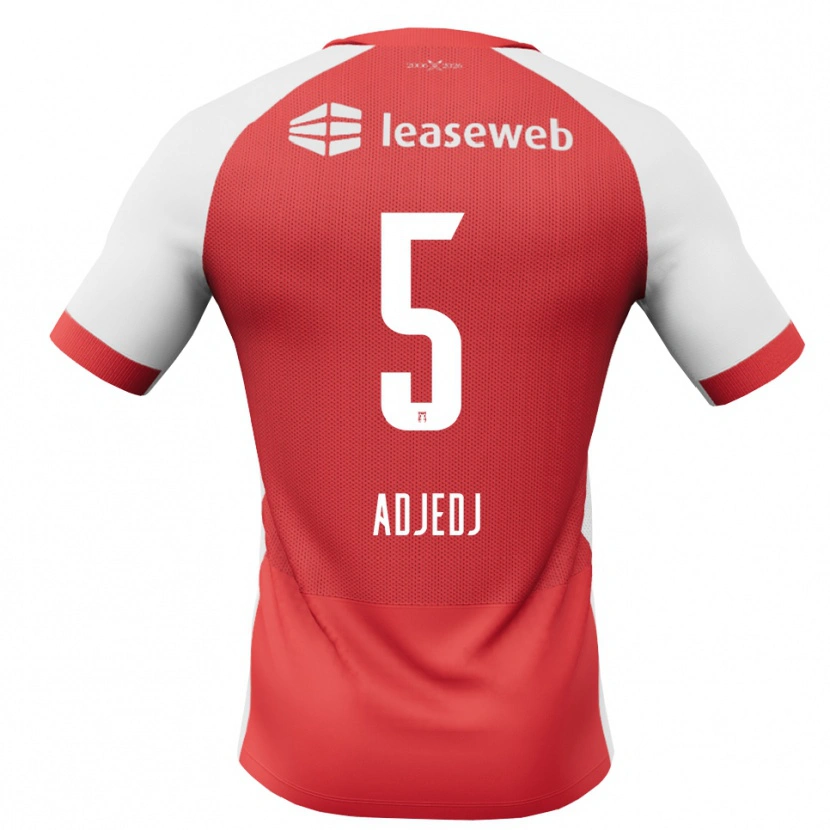 Danxen Heren Eliav Adjedj #5 Rood Wit Zwart Thuisshirt Thuistenue 2026/27 T-Shirt
