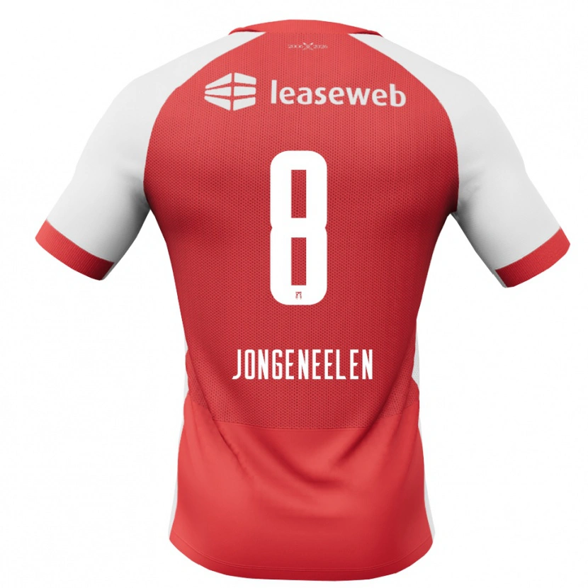 Danxen Heren Cas Jongeneelen #8 Rood Wit Zwart Thuisshirt Thuistenue 2026/27 T-Shirt