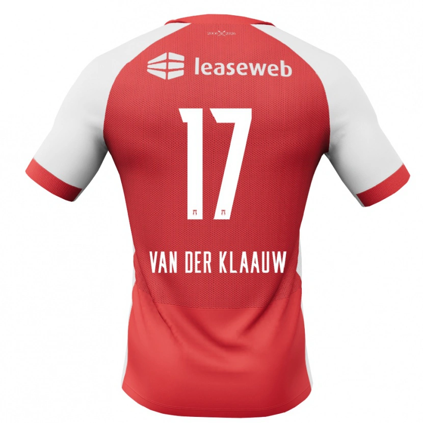 Danxen Heren Deacon Van Der Klaauw #17 Rood Wit Zwart Thuisshirt Thuistenue 2026/27 T-Shirt