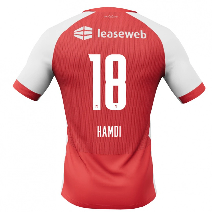 Danxen Heren Yassin Hamdi #18 Rood Wit Zwart Thuisshirt Thuistenue 2026/27 T-Shirt