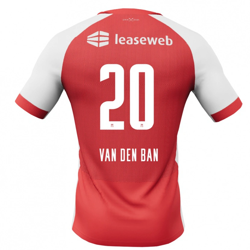 Danxen Heren Yoël Van Den Ban #20 Rood Wit Zwart Thuisshirt Thuistenue 2026/27 T-Shirt
