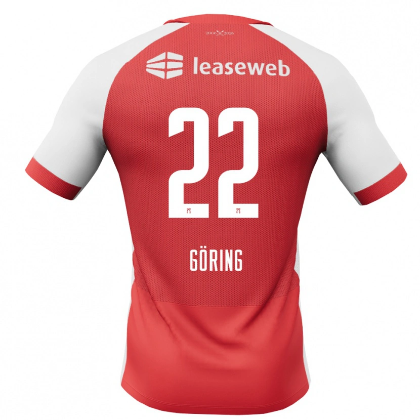 Danxen Heren Christian Göring #22 Rood Wit Zwart Thuisshirt Thuistenue 2026/27 T-Shirt