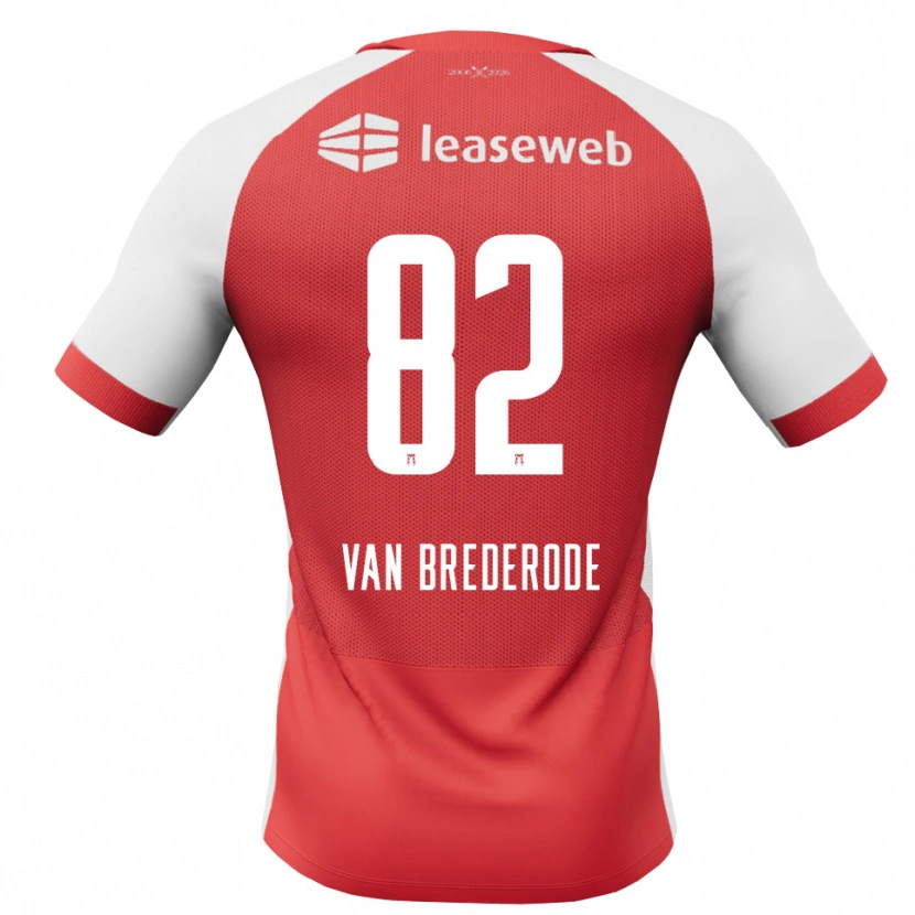 Danxen Heren Myron Van Brederode #82 Rood Wit Zwart Thuisshirt Thuistenue 2026/27 T-Shirt