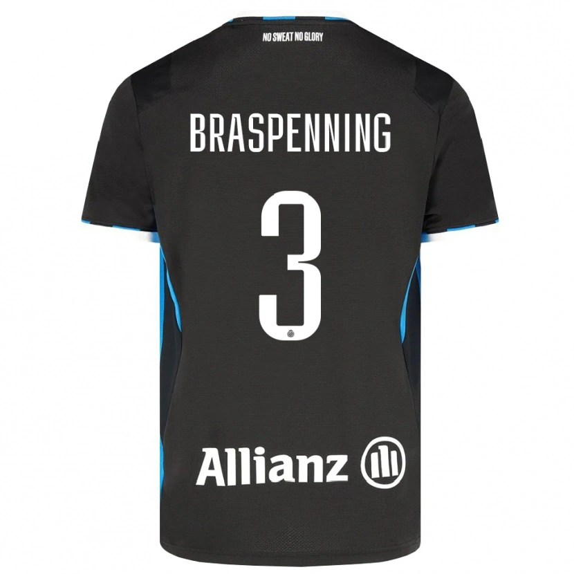 Danxen Heren Daan Braspenning #3 Zwart Rood Blauw Thuisshirt Thuistenue 2026/27 T-Shirt