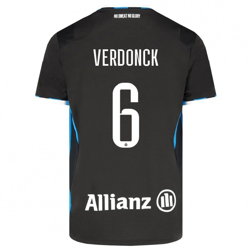 Danxen Heren Saar Verdonck #6 Zwart Rood Blauw Thuisshirt Thuistenue 2026/27 T-Shirt