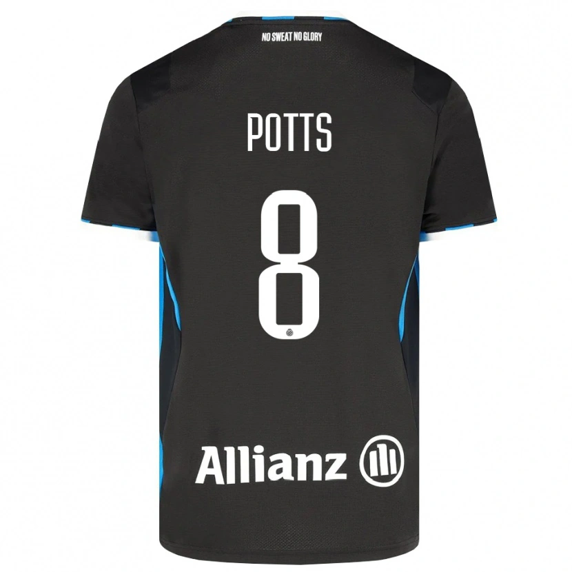Danxen Heren Freddie Potts #8 Zwart Rood Blauw Thuisshirt Thuistenue 2026/27 T-Shirt