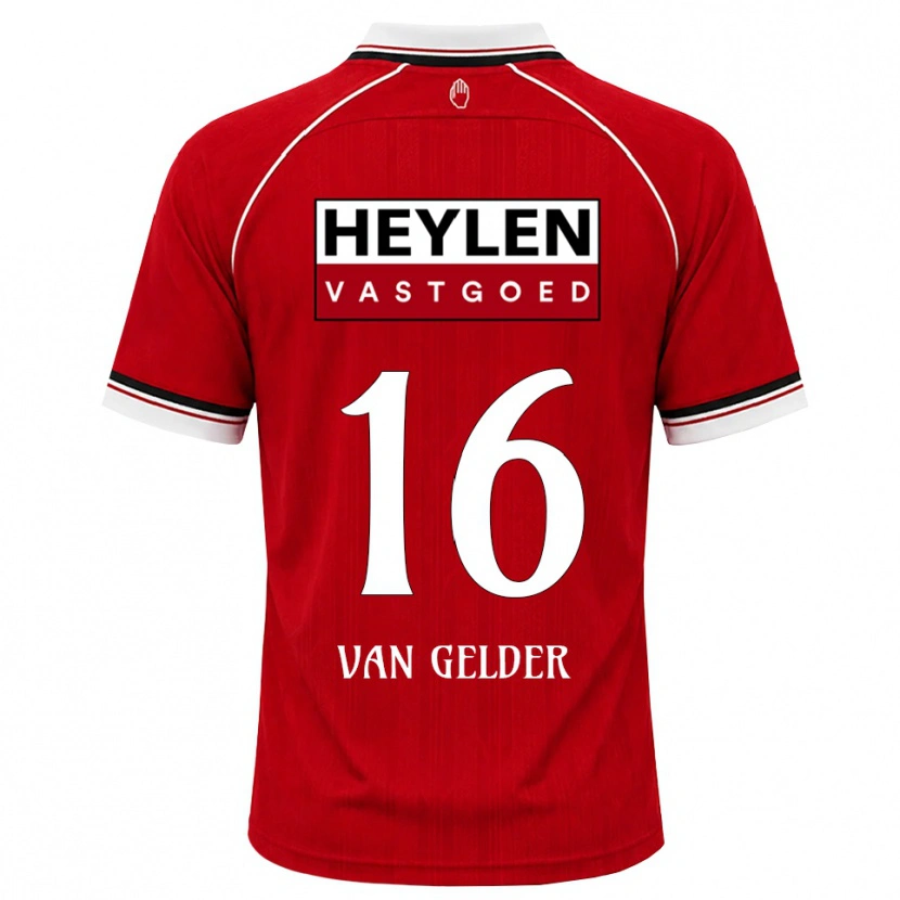Danxen Heren Louie Van Gelder #16 Rood Wit Zwart Thuisshirt Thuistenue 2026/27 T-Shirt