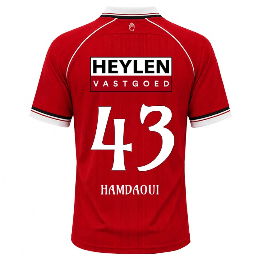Danxen Heren Youssef Hamdaoui #43 Rood Wit Zwart Thuisshirt Thuistenue 2026/27 T-Shirt