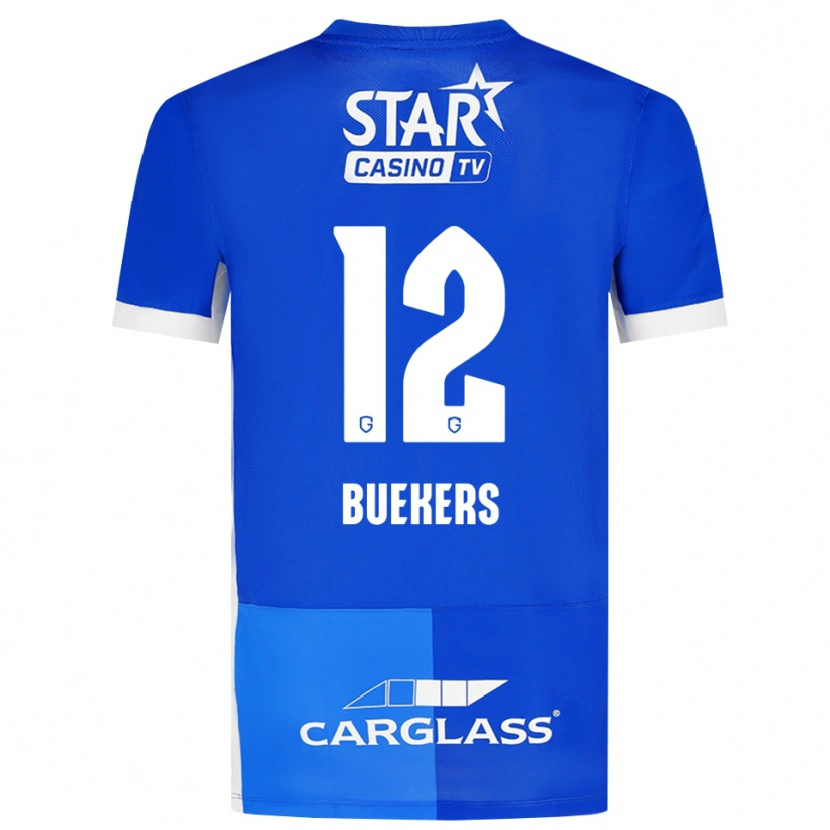 Danxen Heren Maxime Buekers #12 Mediumblauw Koninklijkblauw Wit Thuisshirt Thuistenue 2026/27 T-Shirt