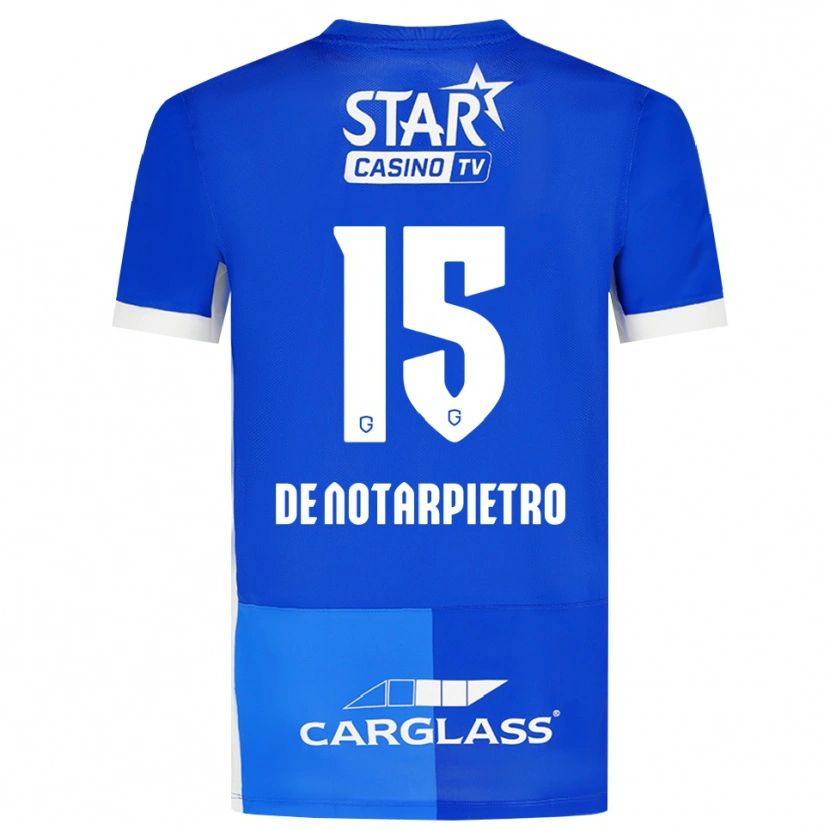 Danxen Heren Matteo De Notarpietro #15 Mediumblauw Koninklijkblauw Wit Thuisshirt Thuistenue 2026/27 T-Shirt