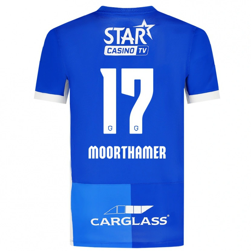 Danxen Heren Tinus Moorthamer #17 Mediumblauw Koninklijkblauw Wit Thuisshirt Thuistenue 2026/27 T-Shirt
