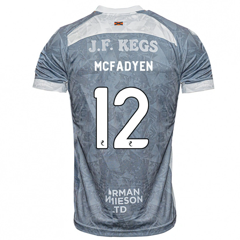 Danxen Heren Stacey Mcfadyen #12 Lichtleigrijs Uitshirt Uittenue 2026/27 T-Shirt