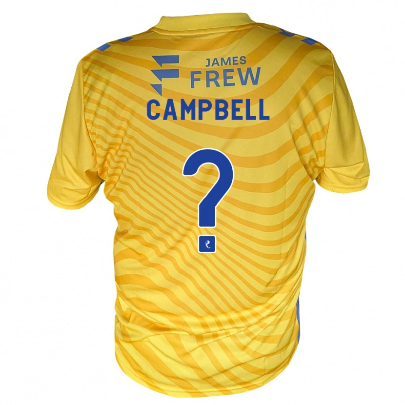 Danxen Heren Jillian Campbell #0 Koningsblauw Geel Uitshirt Uittenue 2026/27 T-Shirt