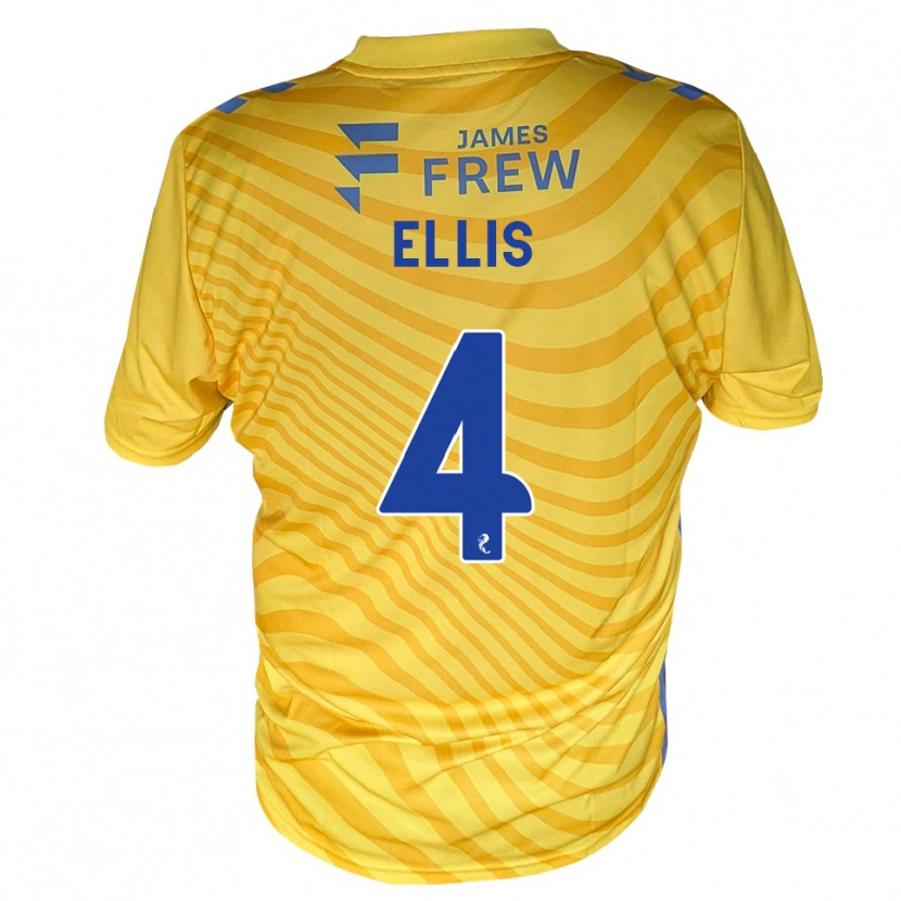 Danxen Heren Ruari Ellis #4 Koningsblauw Geel Uitshirt Uittenue 2026/27 T-Shirt
