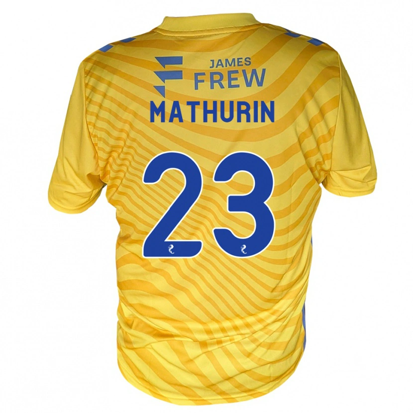 Danxen Heren Roshaun Mathurin #23 Koningsblauw Geel Uitshirt Uittenue 2026/27 T-Shirt