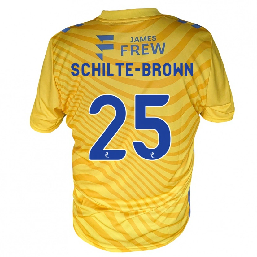 Danxen Heren Ethan Schilte-Brown #25 Koningsblauw Geel Uitshirt Uittenue 2026/27 T-Shirt