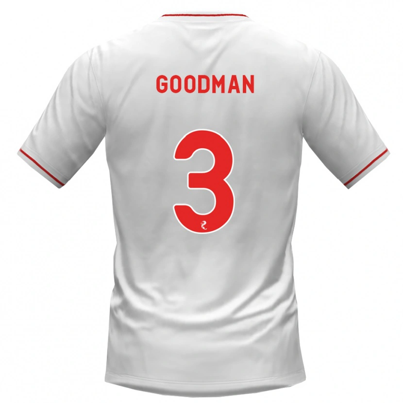 Danxen Heren Mya Goodman #3 Wit Rood Uitshirt Uittenue 2026/27 T-Shirt