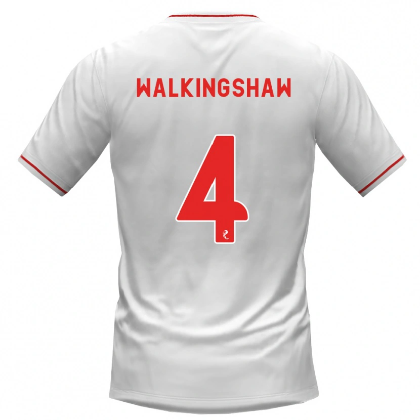 Danxen Heren Rachel Walkingshaw #4 Wit Rood Uitshirt Uittenue 2026/27 T-Shirt