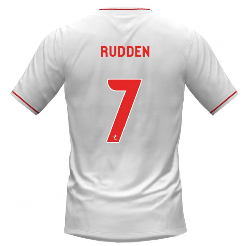 Danxen Heren Zak Rudden #7 Wit Rood Uitshirt Uittenue 2026/27 T-Shirt
