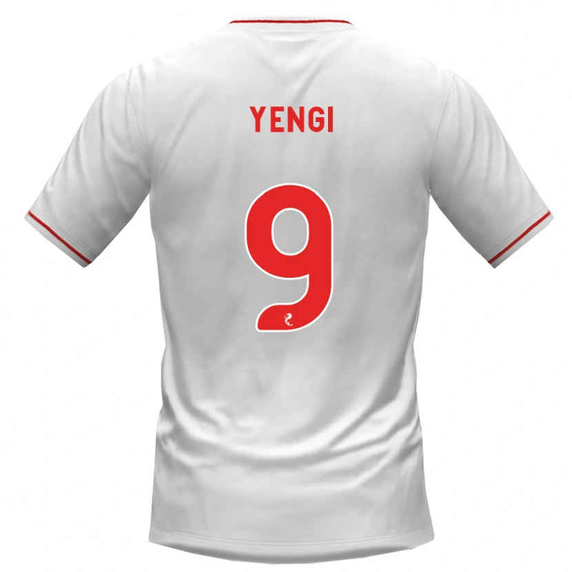 Danxen Heren Tete Yengi #9 Wit Rood Uitshirt Uittenue 2026/27 T-Shirt