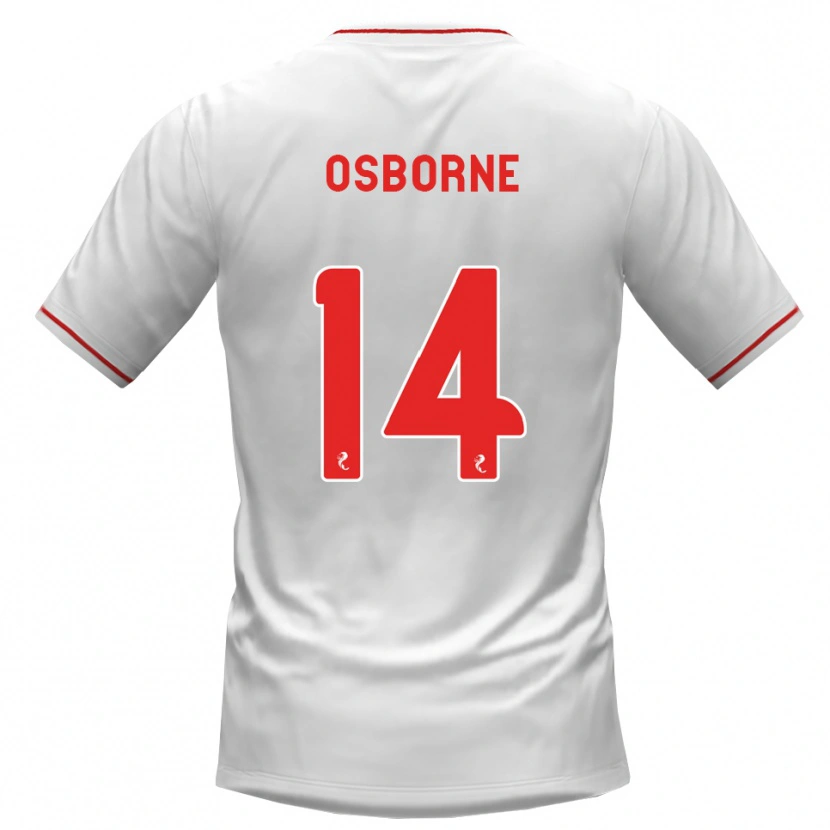 Danxen Heren Ellie Osborne #14 Wit Rood Uitshirt Uittenue 2026/27 T-Shirt