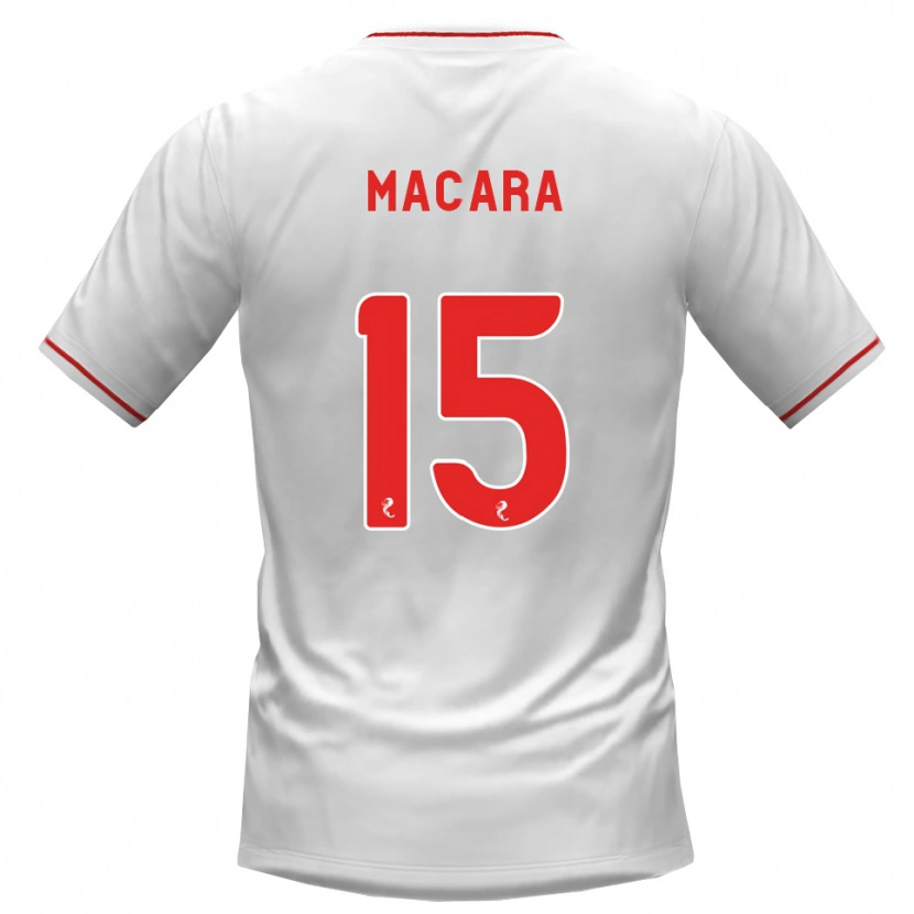 Danxen Heren Elise Macara #15 Wit Rood Uitshirt Uittenue 2026/27 T-Shirt