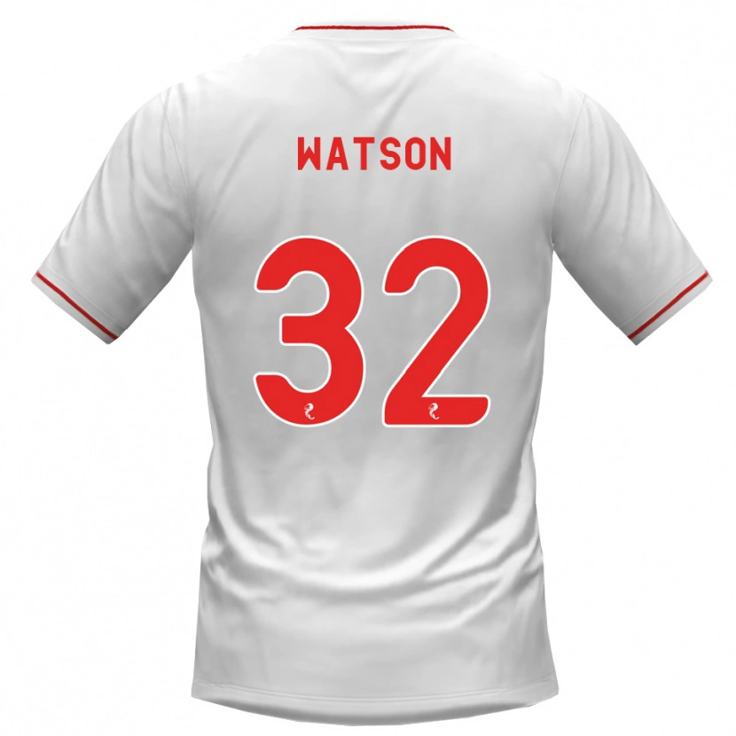 Danxen Heren Ashley Watson #32 Wit Rood Uitshirt Uittenue 2026/27 T-Shirt